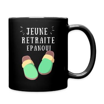 Jeune retraité homme épanoui - Mug uni - noir - Droite