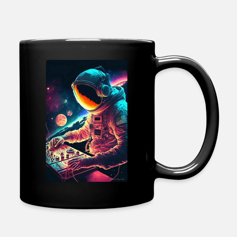 DJ Astronaute Dans l'Espace - Mug uni - noir