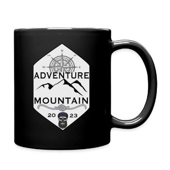 Mountain- Adventure - Tasse einfarbig - Schwarz - Rechts