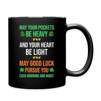 St Patrick's Day Saying Ireland Heart Happiness Gift - Full Colour Mug - black - Right