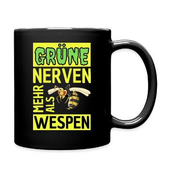 Anti Grünen T-Shirt Grüne nerven gegen Baerbock - Tasse einfarbig - Schwarz - Rechts