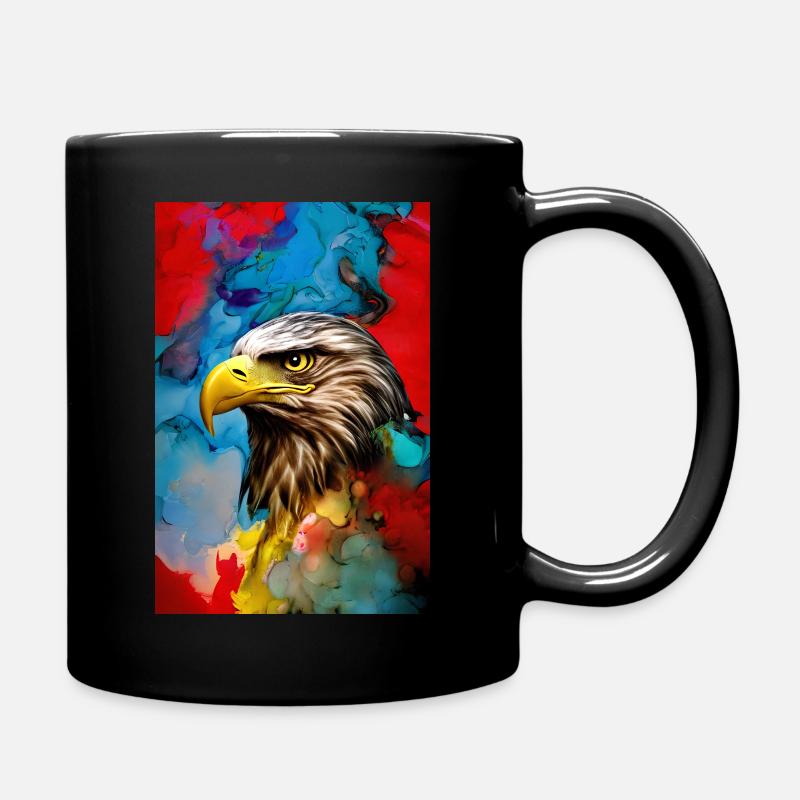 Design of an eagle - Full Colour Mug - black