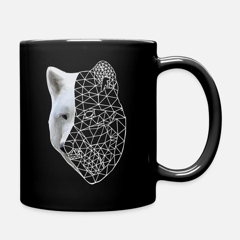 wolf 3 - Tasse einfarbig - Schwarz