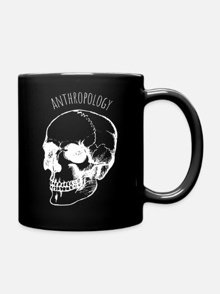 anthropology skull - Full Colour Mug - black
