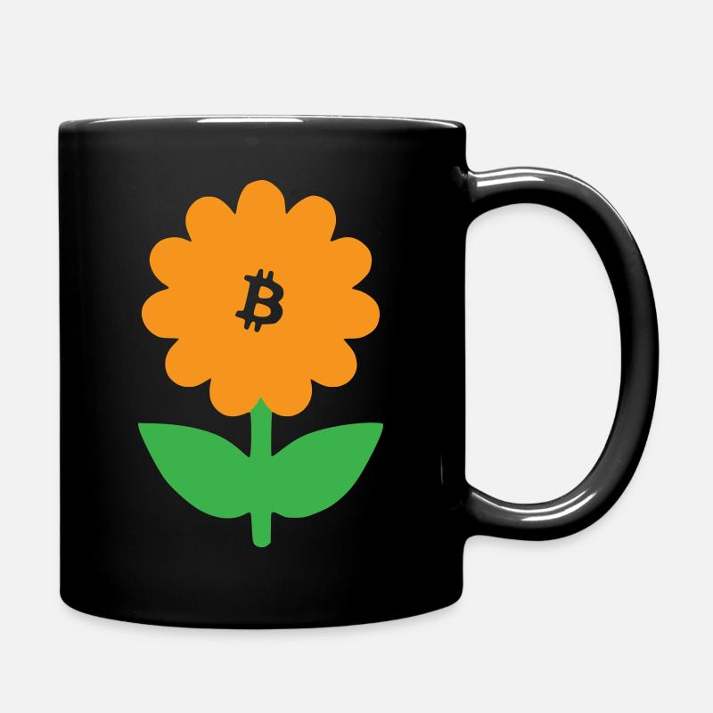 Fleur Bitcoin - Mug uni - noir