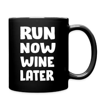 Bier Wein Whiskey Schnaps Alkohol - Tasse einfarbig - Schwarz - Rechts