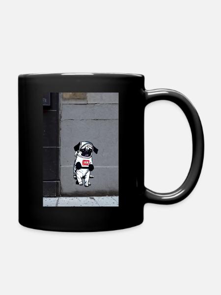 Carlin Style Bansky - Mug uni - noir