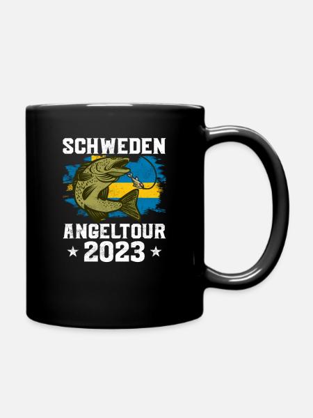 Schweden Angeltour 2023 - Tasse einfarbig - Schwarz