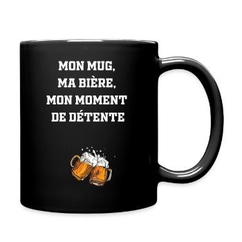 Mon Mug, ma Bière, mon moment de détente - Mug uni - noir - Droite