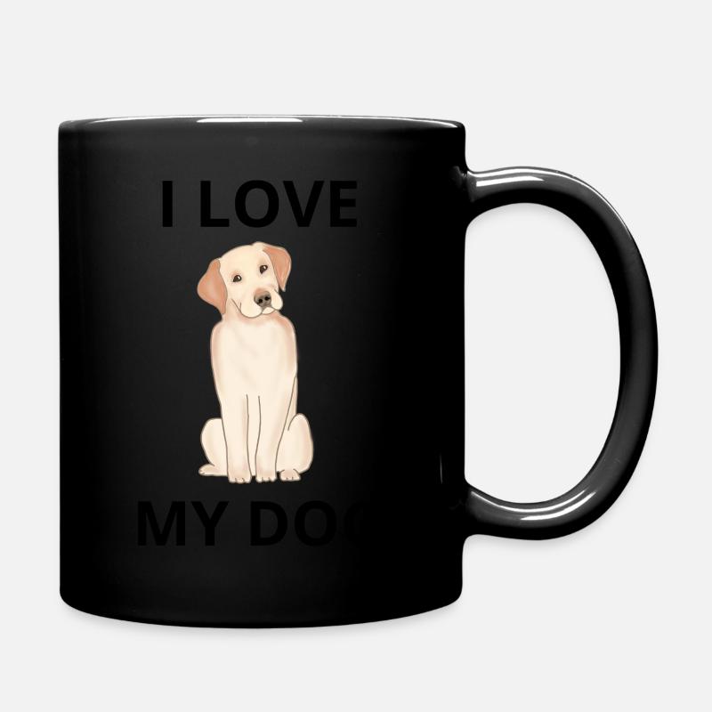 Ich liebe meinen Hund - Tasse einfarbig - Schwarz
