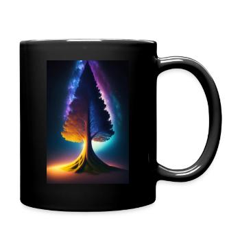 Licht Baum1 - Tasse einfarbig - Schwarz - Rechts