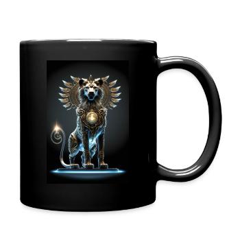 Die Flügel der freien Löwen - Tasse einfarbig - Schwarz - Rechts