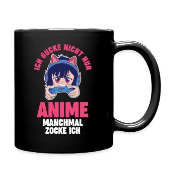 Gamer Gaming Zocken Zocker Anime - Tasse einfarbig - Schwarz - Rechts
