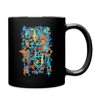 Muster / Bauhaus -Teppich - Tasse einfarbig - Schwarz - Rechts