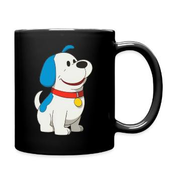 hund - Tasse einfarbig - Schwarz - Rechts
