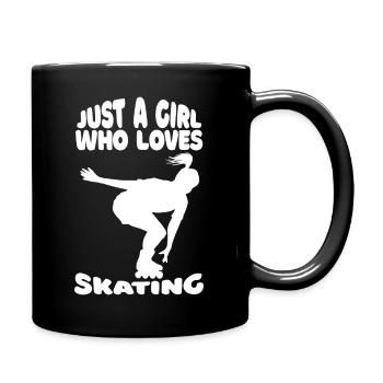 Rollschuh skaten Inliner Geschenk Inline Skater - Tasse einfarbig - Schwarz - Rechts