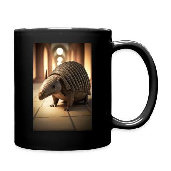 Armadillo Animal Funny - Full Colour Mug - black - Right