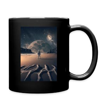 Ein Astronaut auf einem Planeten Phone Poster v2 - Tasse einfarbig - Schwarz - Rechts