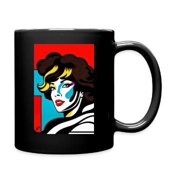 Männer T-Shirt - Tasse einfarbig - Schwarz - Rechts