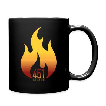 fahrenheit 451 - Full Colour Mug - black - Right