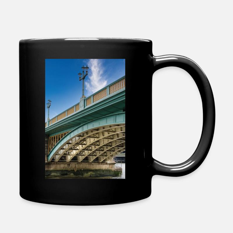 Brige Blue Sky - Full Colour Mug - black