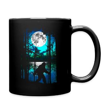 Bigfoot Moon T Shirt - Full Colour Mug - black - Right