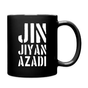 Jin Jiyan Azadi - Woman Life Freedom Mahsa Amini - Full Colour Mug - black - Right