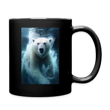 Polar bear - Full Colour Mug - black - Right