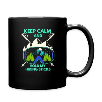 Keep calm Hiking - Winter sports - Snow - Hiking - Full Colour Mug - black - Right