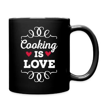 Cooking is Love - Full Colour Mug - black - Right