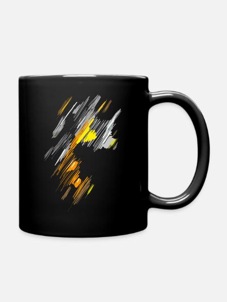Farben Schraffur - Hintergrund Design - Tasse einfarbig - Schwarz