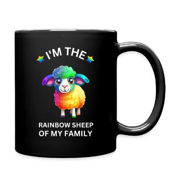 JE SUIS LE MOUTON ARC-EN-CIEL DE MA FAMILLE - Mug uni - noir - Droite