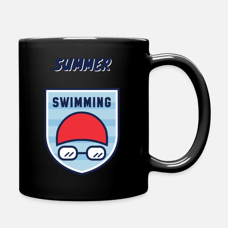 Sommer Swimming - Tasse einfarbig - Schwarz