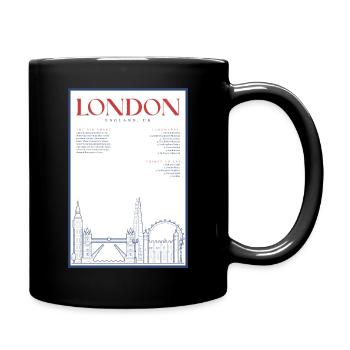 London - Tasse einfarbig - Schwarz - Rechts