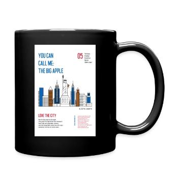 New York - Tasse einfarbig - Schwarz - Rechts