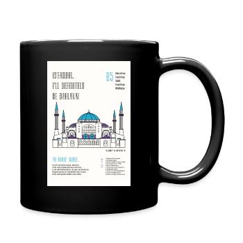 Istanbul - Tasse einfarbig - Schwarz - Rechts