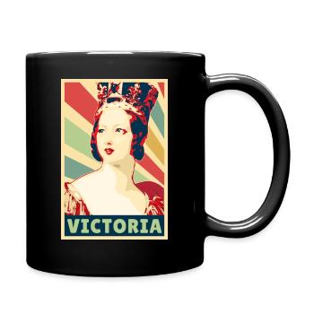 Victoria Queen Of England Vintage Colors - Full Colour Mug - black - Right