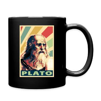 Platon Vintage Farben - Tasse einfarbig - Schwarz - Rechts