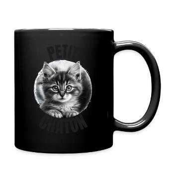 Petit chaton - Mug uni - noir - Droite