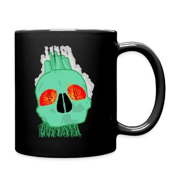 Skull Of Satoshi - Tasse einfarbig - Schwarz - Rechts