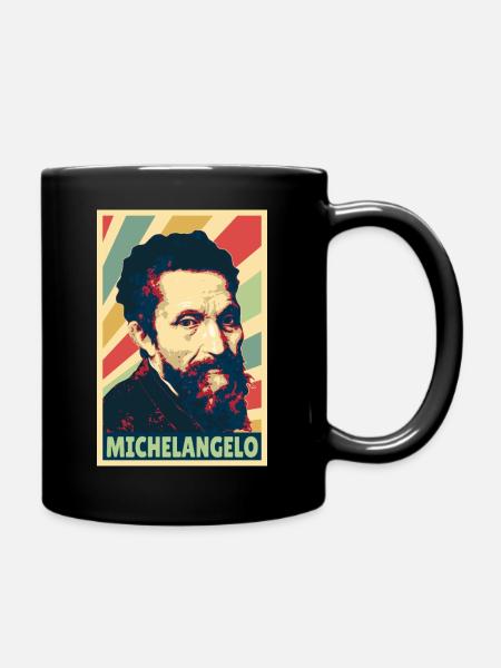 Michelangelo Vintage Farben - Tasse einfarbig - Schwarz