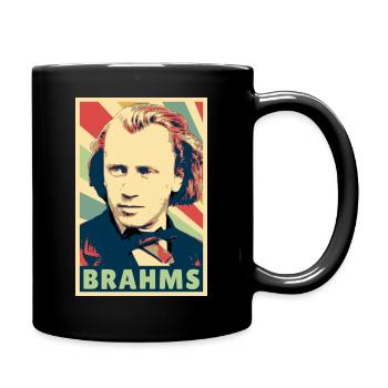 Johannes Brahms Colores vintage - Mug uni - noir - Droite