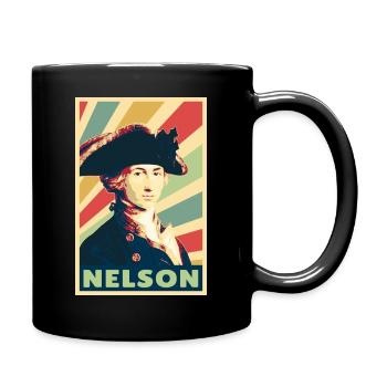 Horatio Nelson Vintage Farben - Tasse einfarbig - Schwarz - Rechts