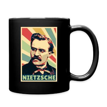 Friedrich Nietzsche Colores vintage - Mug uni - noir - Droite