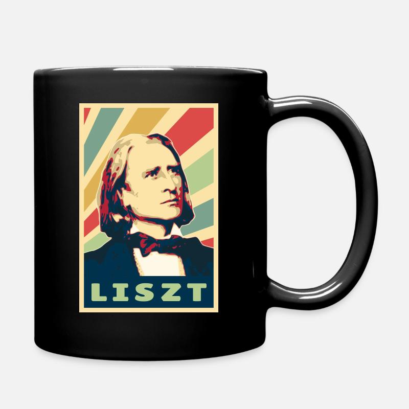 Franz Liszt Vintage Farben - Tasse einfarbig - Schwarz