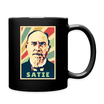 Eric Satie Vintage Colores - Mug uni - noir - Droite