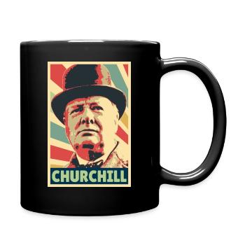 Winston Churchill Vintage Colors - Full Colour Mug - black - Right