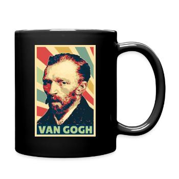 Vincent van Gogh Vintage Farben - Tasse einfarbig - Schwarz - Rechts