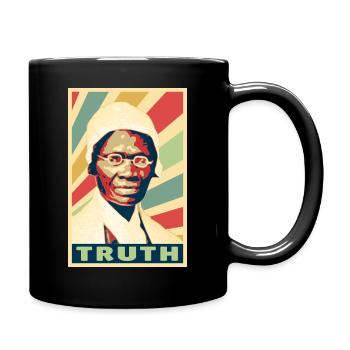 Colores vintage de la verdad de Sojourner - Mug uni - noir - Droite
