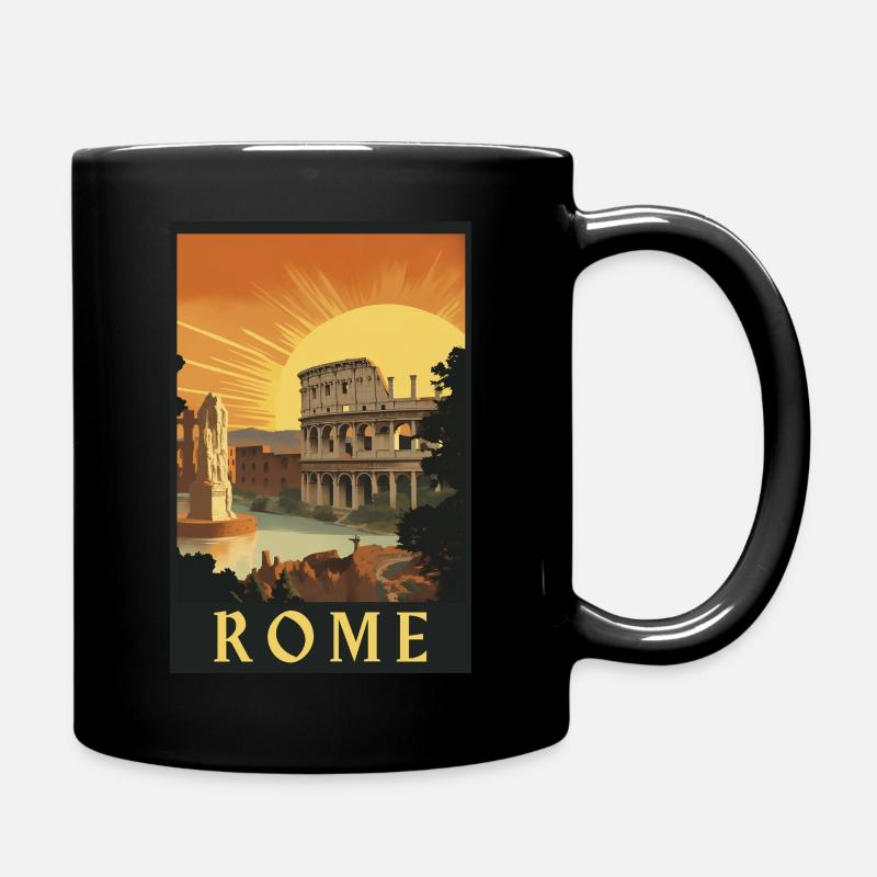 Rome Vintage Urbain - Mug uni - noir